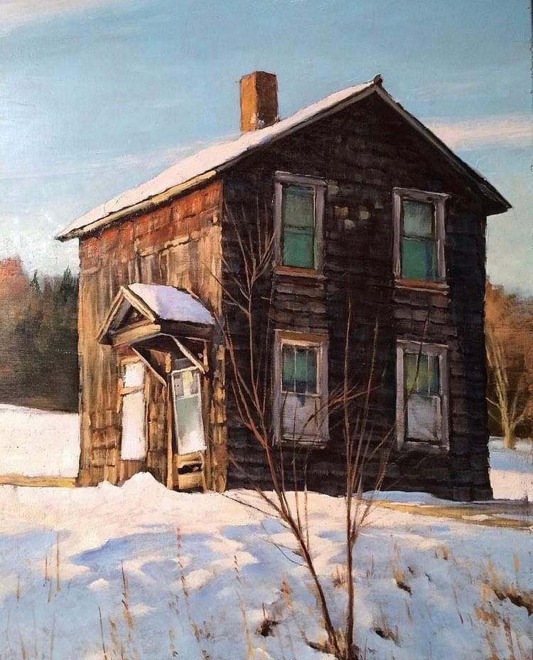 Local artist Jay Brooks painted this winter scene of the old place a couple of years ago.